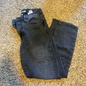 Good American grey straight jeans